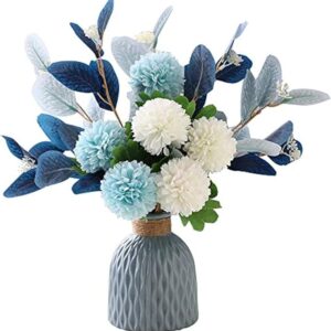 Artificial Flowers with Vase Faux Hydrangea Flower