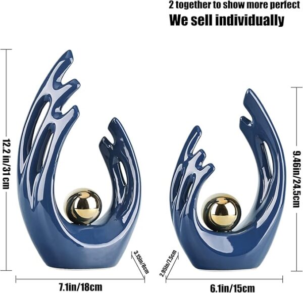 12"H Navy Blue Home Decor Accent - Image 2